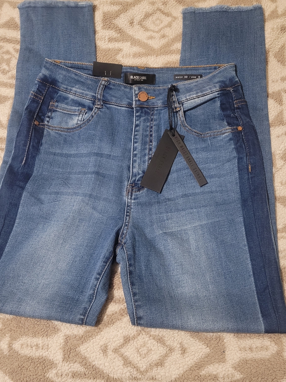 Black Label Blue Side-Stripe Women's Jeans